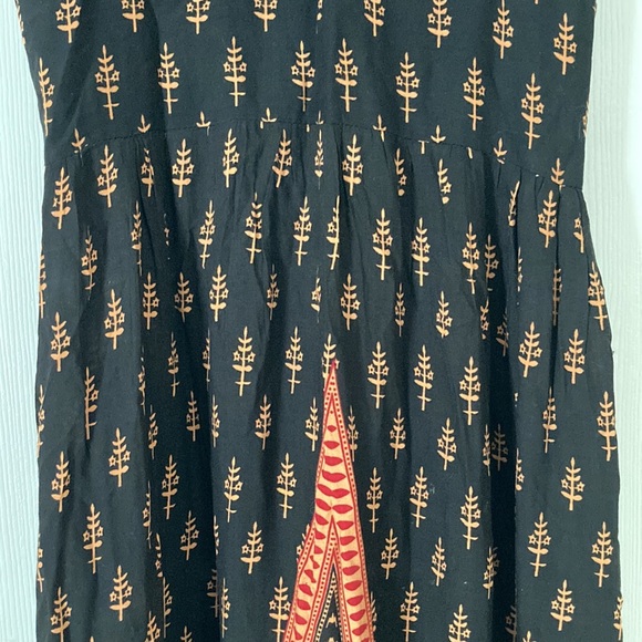 Irene’s Sky Viscose Maxi Dress Black Red adjustable Strap Small - Picture 4 of 11